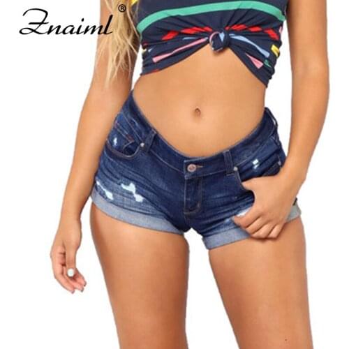 Znaiml Ripped Package Hip Jeans Women Summer Denim Shorts High Waisted Short New Push Up Skinny Streetwear Slim Pants Jean Femme