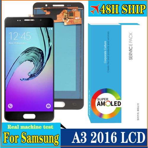 100% Original 4.7'' AMOLED Display for Samsung Galaxy A3 2016 A310 A310F A3100 Full LCD Touch Screen Repair Parts