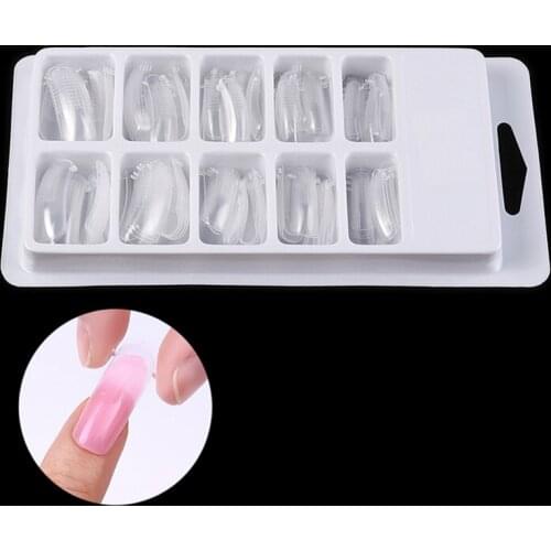 100Pcs/Pack Nail Art UV Builder Tool Hot ! Nail Dual Forms Finger Extension Quick Building Mold Tips