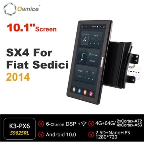 1280*720 Ownice Android 10.0 Car Radio forSuzuki SX4 ForFiat Sedici 2014 Multimedia Audio GPS head Unit Auto 10.1 Inch Rotatable