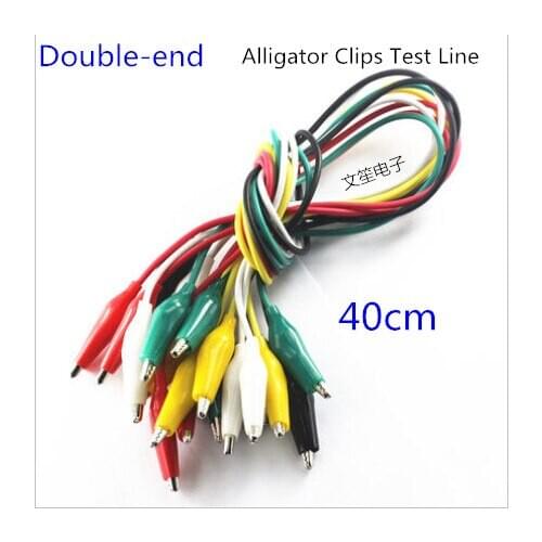5 colors double-ended alligator clips jumper wire mini test clips with cable total 10pcs insulated crocodile clips test leads