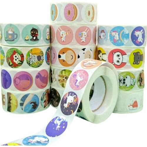 500pcs Animals Children cartoon fun stickers kindergarten teachers reward pupils paste handmade DIY decoration seal stickers