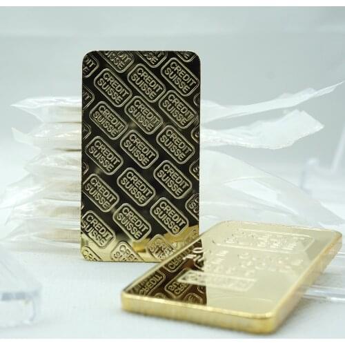 5pcs/lot 1 Oz 24k Pure Gold Plated Bar High quality Replica Canada Royal Bullion Bars