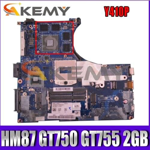 For Lenovo Y410P laptop motherboard VIQY0 NM-A031 motherboard PGA947 HM87 GPU GT750 GT755 2GB tested 100% working Mainboard