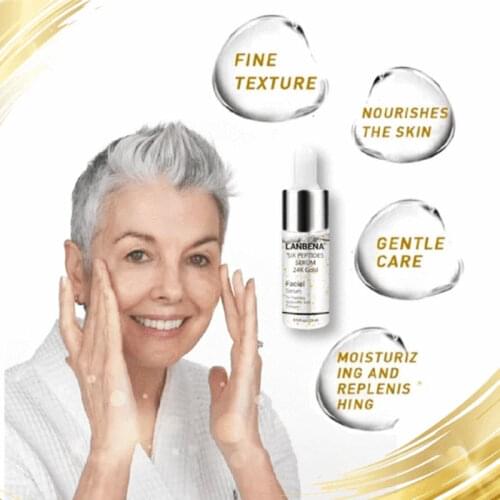 Hot Line Rewind 24K Gold Serum Hyaluronic Acid Vitamin C24K Golden 6-Peptide Essence Moisturizing Nourishing Skin DO2