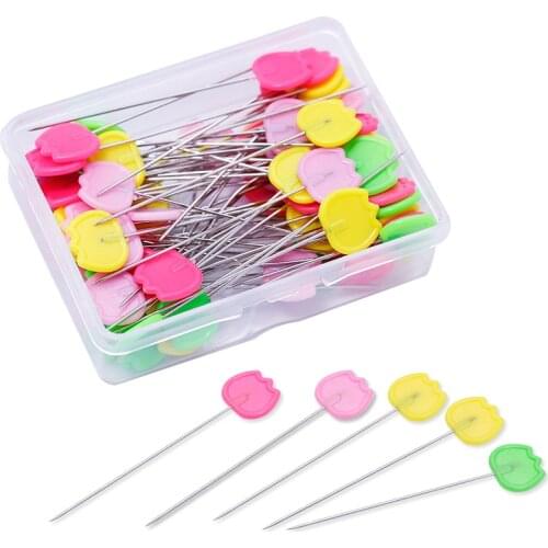 LMDZ Patchwork Dressmaking Pins Head Kintted Locating Pins Patchwork Sewing Pin Positioning Needle Sewing Accessories