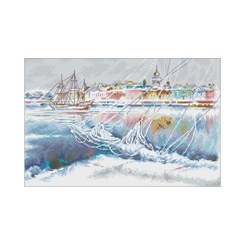 TOP YIXIAO Counted Cross Stitch Kit Cross stitch RS cotton with cross stitch RTO m592 city on ice