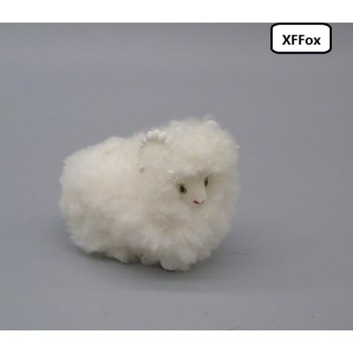 Mini cute simulation sheep model polyethylene&furs real life small cute sheep doll gift about 10x8cm xf2399