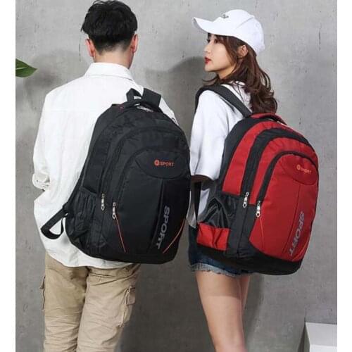 Fashion Men Women Outdoor Sport Travel Backpack Waterproof Nylon School Bag Laptop Bag Casual Light Double Zipper Shoulder Bags
