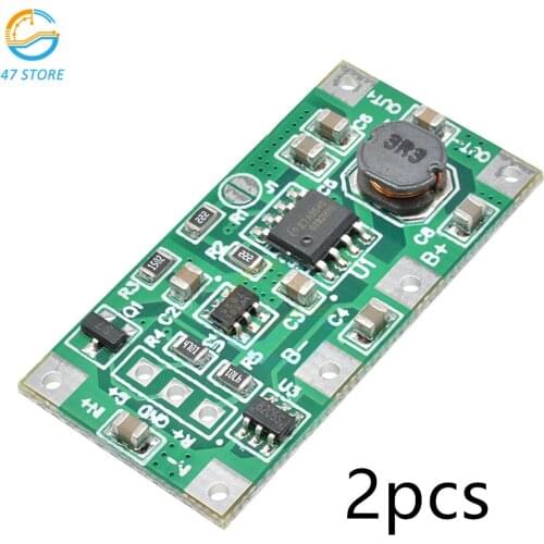 2pcs/lot 5V1A UPS Uninterruptible Power Supply Module 18650 Lithium Battery Step Up Reverse Router with Protection Charging Tool