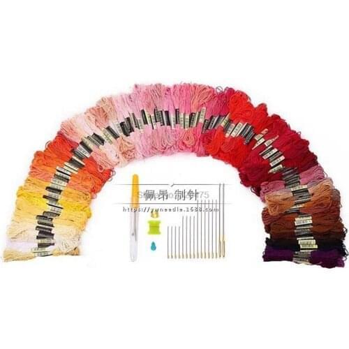 20set 120 Color Cross Stitch Thread Plus Accessories Embroidery Thread Manual DIY Cross Stitch Wiring Weaving Color