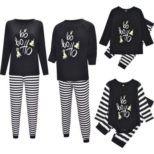 New Arrival Christmas Pajamas Winter Cotton Family Matching Clothing Mother Daughter Sleepwear Mom Dad Baby Girl Boy Family Look