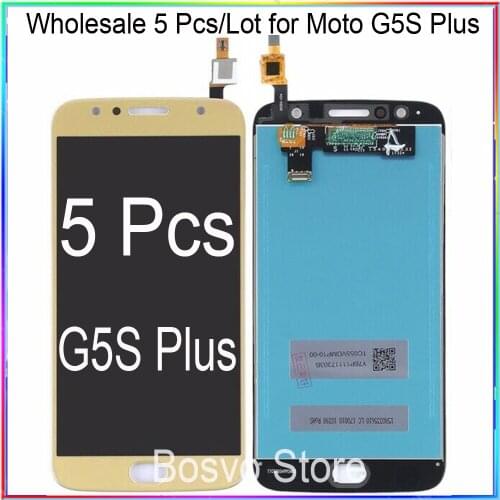 WholeSale 5 Pcs/lot for Moto G5S Plus LCD Screen Display with Touch Digitizer Assembly XT1802 XT1803 XT1805 XT1086