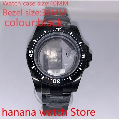 Suitable for NH35 36 Mingzhu2813 Miyata self-winding 40mm transparent black box series with rotating ceramic black bezel