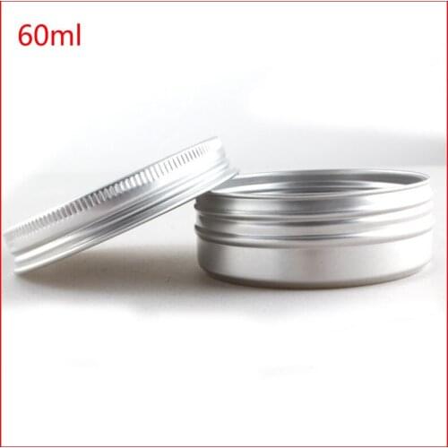 Empty 60g aluminum jar metal jar for cream powder gel use 2 oz cosmetic bottles, 60ml aluminum container 100pcs/lot