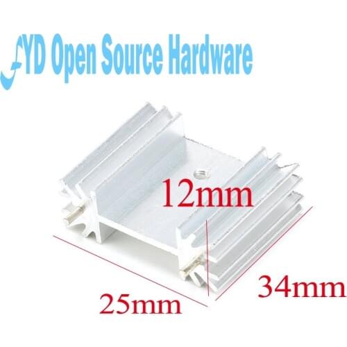 2pcs Heat sink 34*25*12MM (silver) lotus-shaped radiator three-band audio regulator dedicated