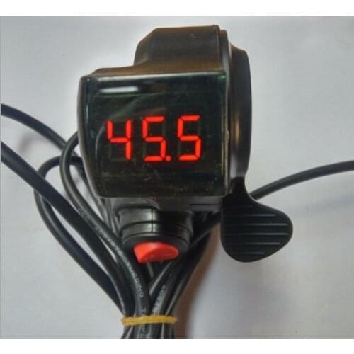 Thumb Finger Shifter With Battery Voltage Indicator&3Gears Switch Power On/Off Switch Cruise For Electric Bike Scooter Tricycle