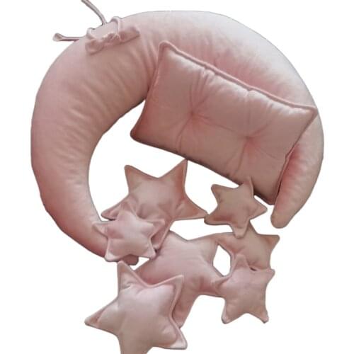 1 Set Newborn Photography Props Baby Posing Crescent Pillow+Stars+Square Pillow Kit Infants Photo Shooting Fotografi Accessories