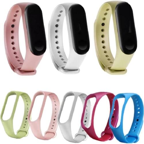 Bracelet for Mi Band 3 4 Sport Strap watch Silicone wrist strap For mi band 3 4 bracelet Miband 4 3 Strap