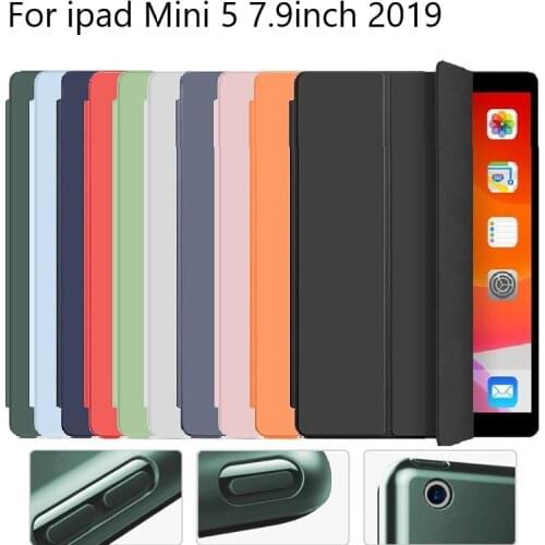 Silicone Magnetic Smart Case For iPad Mini5 2019 7.9inch Soft Back Shell Protective Tablet Cover Stand Holder For Ipad 7.9 A2133