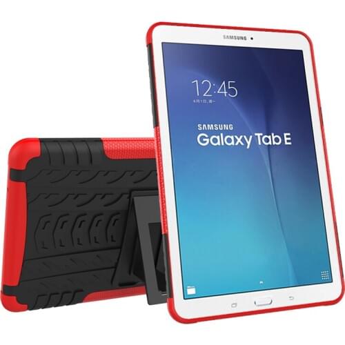 TPU Protective Durable Cover with Kickstand for Samsung Galaxy Tab E 9.6 T560 T561 T565 T567 Tablet Silicone Hybrid Case+Stylus