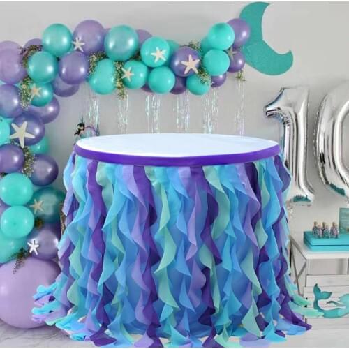 Table Skirt Tulle Tutu Table cloth 6ft 9ft 14ft for Wedding Decoration Baby Shower Decorations Party Decorations Table Skirting