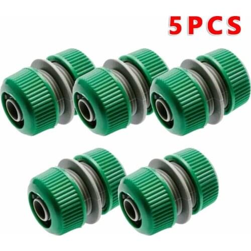 5Pcs 1/2" Water Hose Joiner Mender Lengthen Join Repair Tool Garden Tap Fitting Quick Connectors