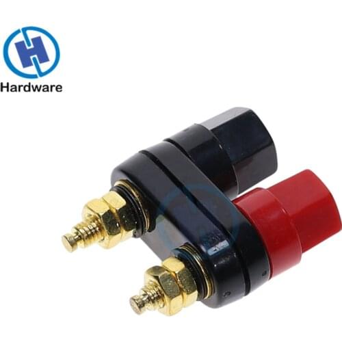 Banana plugs Couple Terminals Red Black Connector Amplifier Terminal Binding Post Banana Speaker Plug Jack