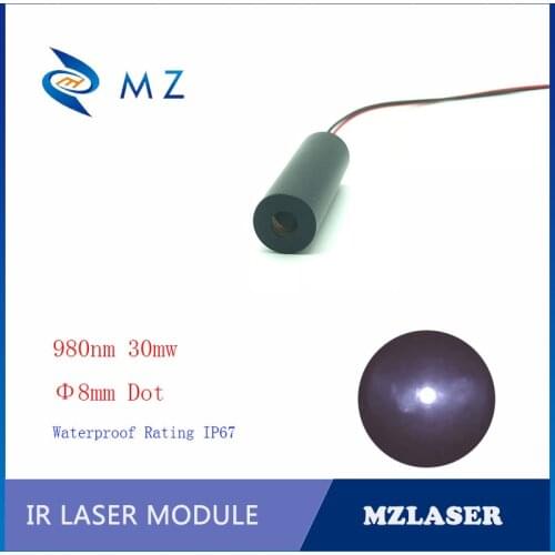 Waterproof laser mdouel 980nm 30mw Industrial grade APC driver infrared waterproof grade IP67 laser module