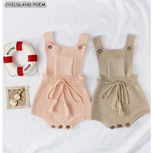 Knit Baby Clothes Newborn Baby Knitted Romper Woolen Tassel Infant Baby Jumpsuit Outfits Boy Girls Overalls Baby Girl Romper
