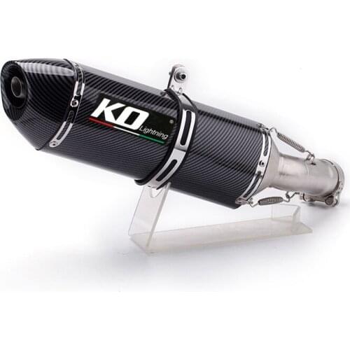 Slip-on Exhaust Set for Yamaha FZ8 FZ8N Motorcycle Mid Tube 51mm Muffler Escape with Removable DB Killer Reserve Catalyst 370mm