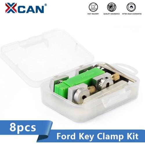 XCAN 8pcs Ford Key Clamp for Duplicating Copy Keys Locksmith Tools Key Cutting Machine Fixture