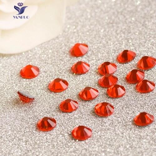 YANRUO 2058HF SS16 3.8-4.0mm Hyacinth hotfix Rhinestones Glass Stones Crystals iron on rhinestone transfer designs clothes