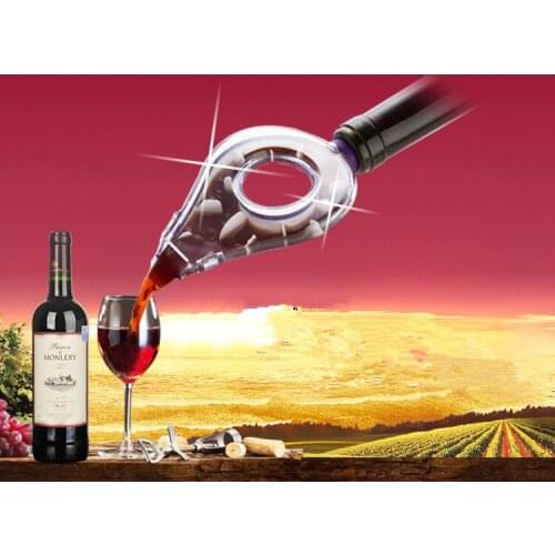 1PC Wine Decanter Magic Decanter Essential Wine Quick Aerator Pour Spout Decanter Travel Wine Filter Air Intake Pourer OK 0267