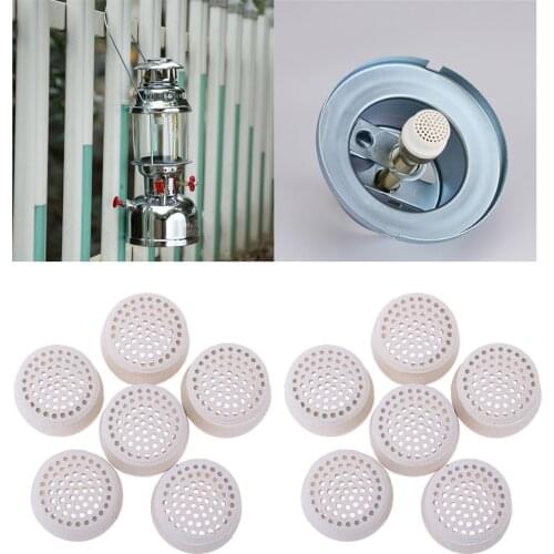 12 Pieces Ceramic Pressure Kerosene Lantern Nozzle Head Outdoor Camping Tent Oil Gas Lamp Component Accessories