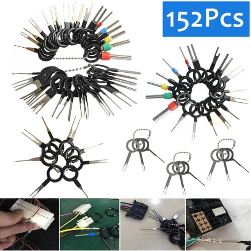 152PCS Terminal Ejector Kit Tools Wire Connector Extractor Automotive Terminal Wire Terminal Removal Tool Car Pin Kit Wholesale