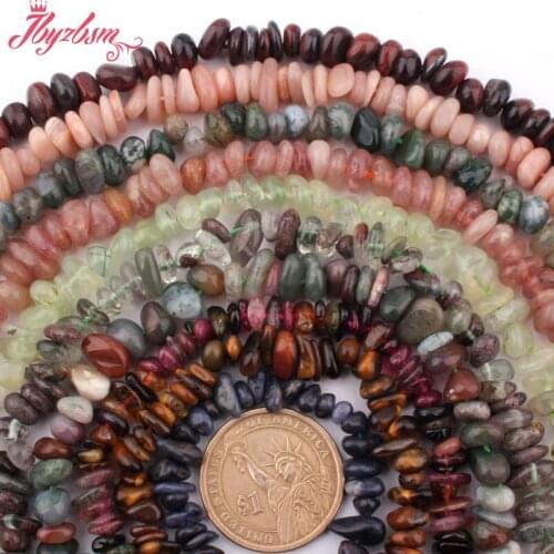 3x6-5x9mm Freeform Agates Jaspers Sunstone Quartz Natural Stone Beads For DIY Necklace Bracelet Jewelry Making 15" Free Shipping