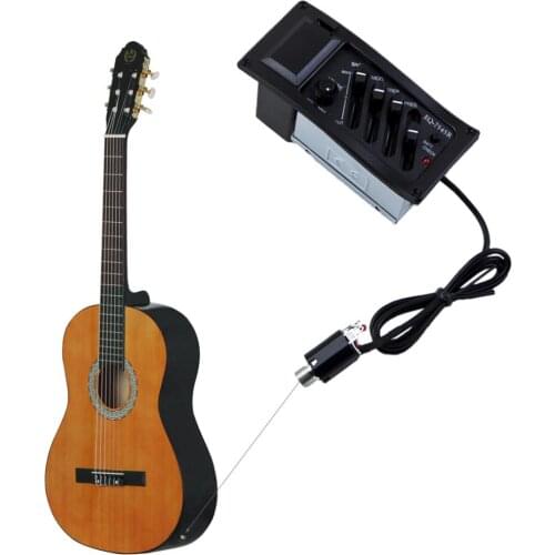 4 Band EQ Equalizer Acoustic Guitar Preamps Pickup Tuner for Stage/ Show /Live Play