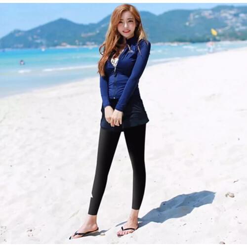 4 piece/set Womens Long Sleeve Rashguard Swimwear Rash Guard UV Shirts & Pants Rash Guard Swim Surfing Leggings Swimming Suits