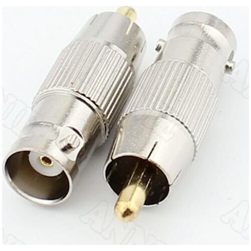 50pcs/lot Full Copper BNC To RCA Socket AV To Q9 Jack Female To Male Plug