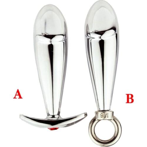 Metal Sliver Anal Dildo Butt Plug G Spot Anus Dilator Masturbation Ass Plug Adult Sex Toys For Woman Men Erotic Anal Plug