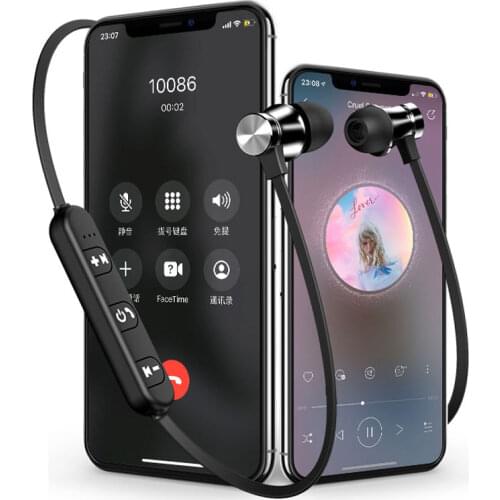 Bluetooth Headset with Magnetic Suction Neck for Both Ears Sports Bluetooth Earphones & Headphones Headset Wireless In-ear