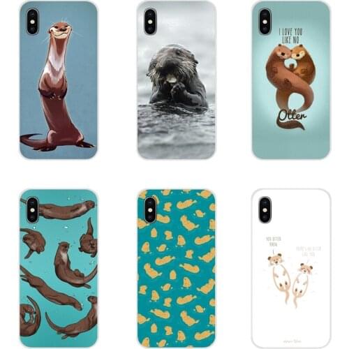 For Samsung Galaxy A3 A5 A7 A9 A8 Star A6 Plus 2018 2015 2016 2017 Animal otter Black Accessories Phone Shell Covers