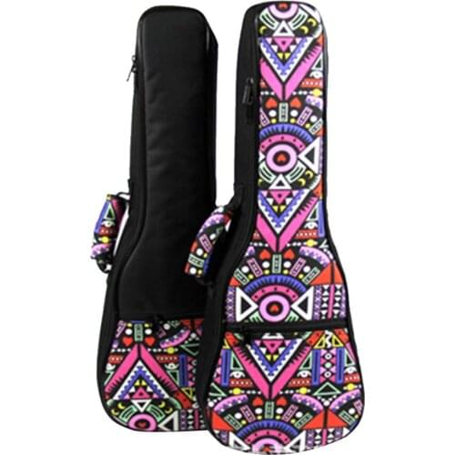 21 23 26 Inch Ukulele Case Hawaii Guitar Backpack Carry Bag Retro Style Portable Cotton Padded Case Uku Guitar Parts Accessories
