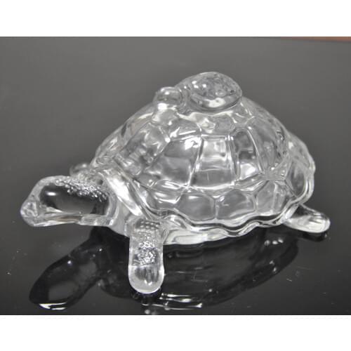 Tortoise shell crystal glass turtle sugar can receive box turtle god animal to set the office Turtle Parts