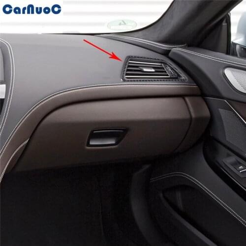 For BMW 6 Series F12 F13 Coupe Covertible 2011-2018 Car Left Right Air Outlet Panel Trim Decal Carbon Fiber Sticker Accessories