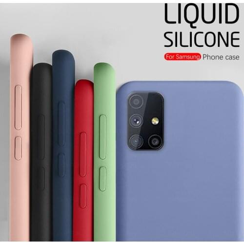 For Samsung Galaxy M51 Case Liquid Rubber Silicone Armor Case For Samsung M 51 M51 51M SM-M515F Samsun Phone Cover Coque