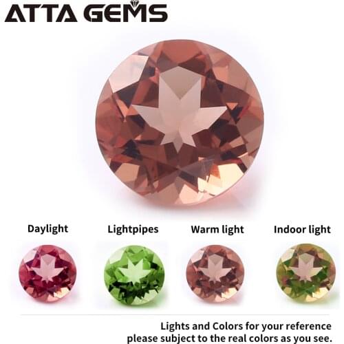 Diaspore Loose Gemstone Round 9mm Diamond Faced Cut Jewelry Design Stone Created Diaspore Color Change Stone Popular Stone