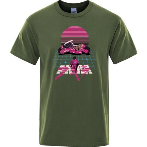 Akira Synthwave T Shirt japanese anime t-shirt 2019 Summer fashion tshirt casual print for male comfortable men Cotton top tees
