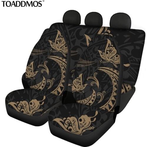 TOADDMOS Butterfly Polynesian Tribal Print Car Seat Covers Set Universal Free Shipping Car Interior Accessories Seat Decoration